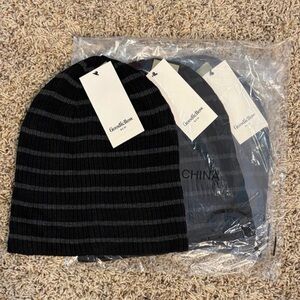 Target Black & Gray Striped Knit Beanie